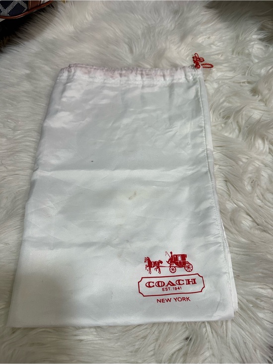 Coach Accessories - Coach White Dust Bag with Red Logo 19x15